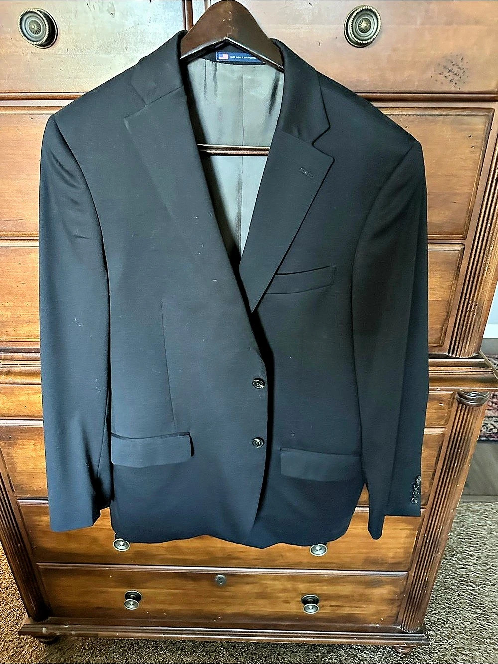 Hart Schaffner Marx Men's Black Sport Coat Size 42R